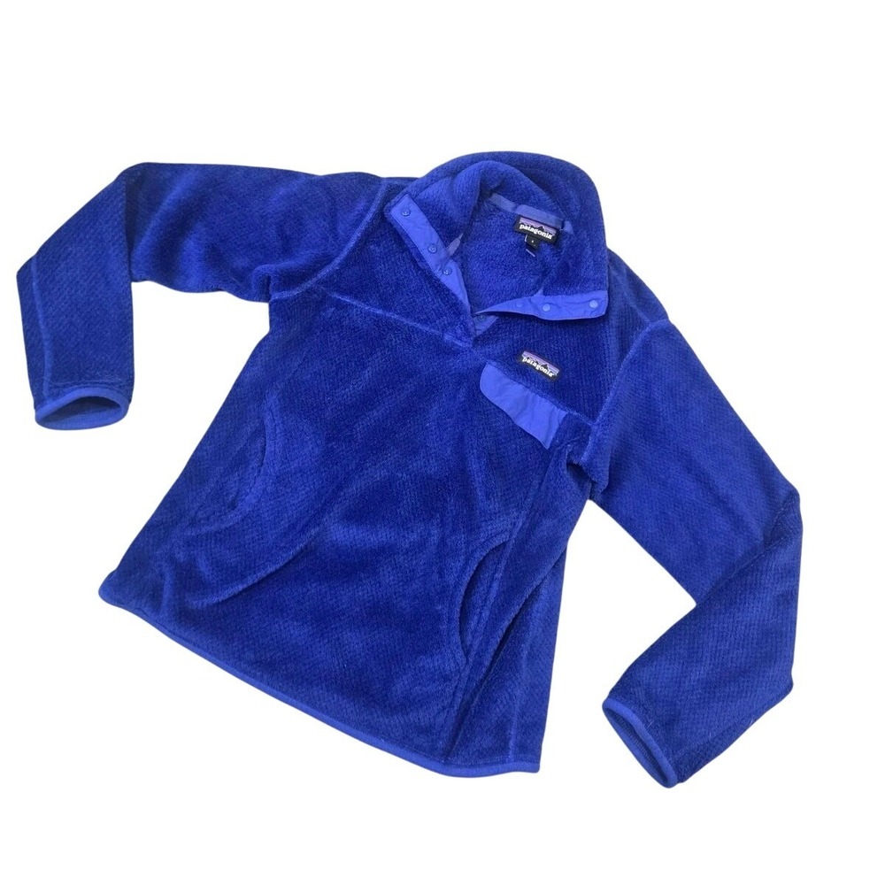 🔥Patagonia Snap Closure Logo Pocket Jacket Blue Mid-Length Women's S